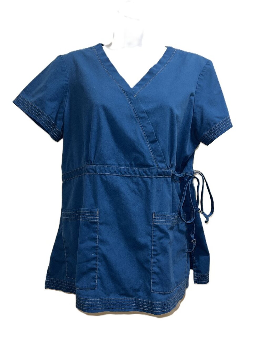 Utility Medical Koi Classics Katelyn Scrub Top #137 Blue Mock Wrap Women's Med
